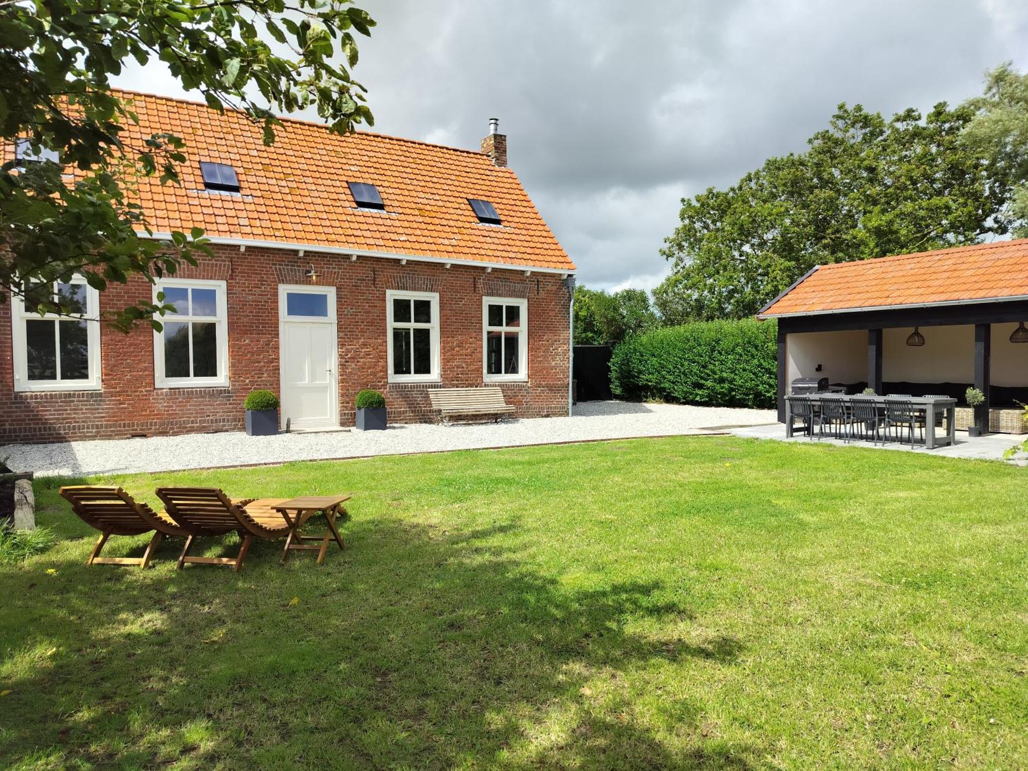 B&B 'Hof Baaiweg' Met Barrelsauna ザウテランデ エクステリア 写真